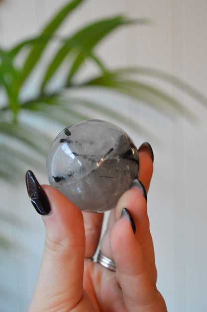 Tourmaline In Quartz Sphere #2