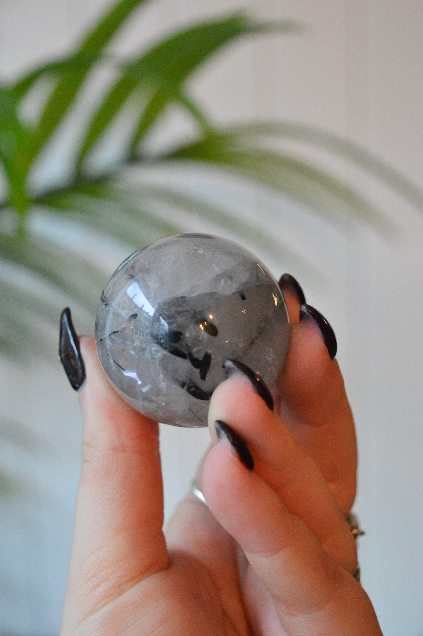 Tourmaline In Quartz Sphere #2