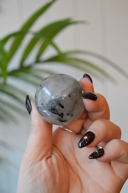 Tourmaline In Quartz Sphere #2