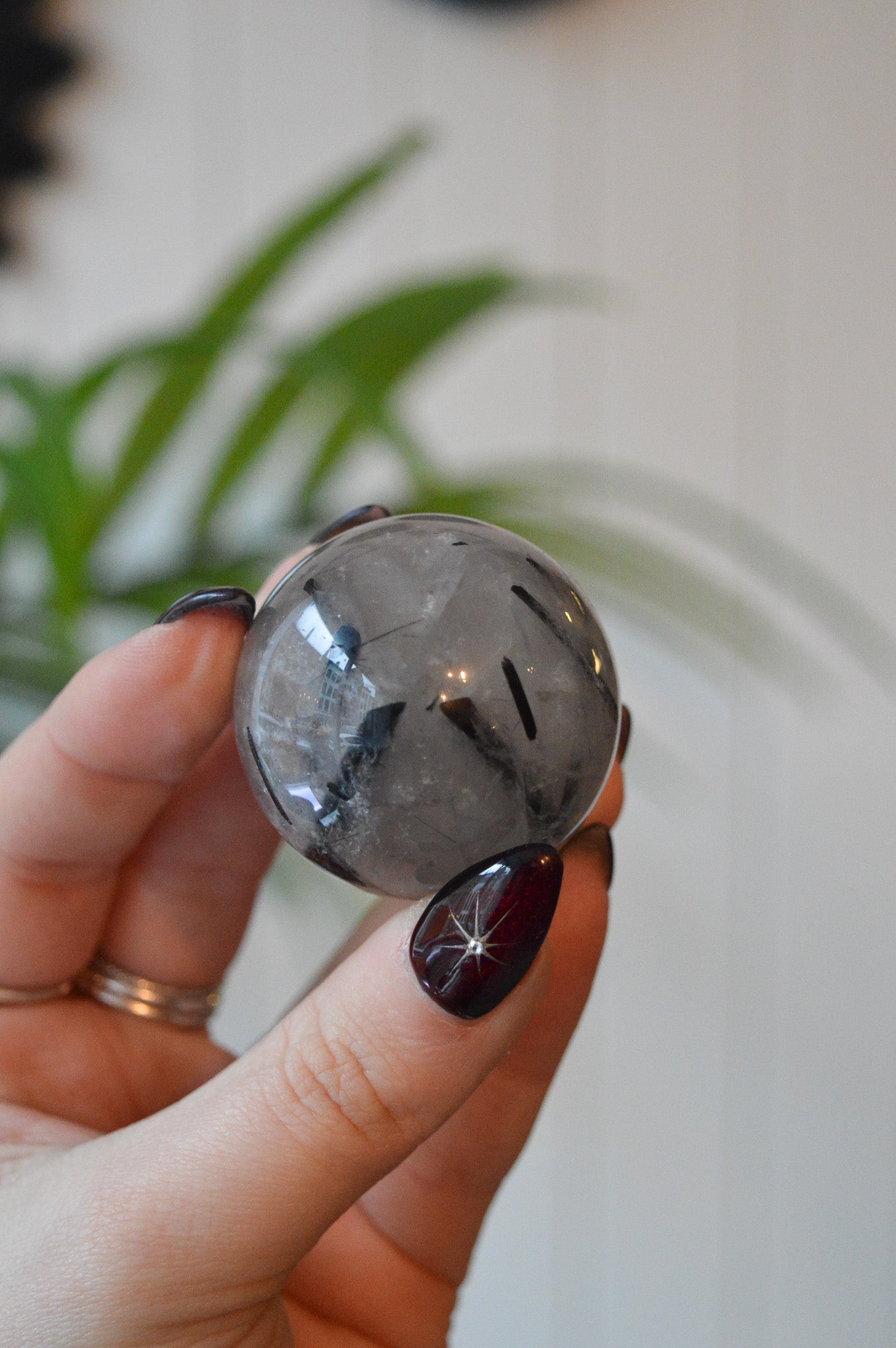 Tourmaline In Quartz Sphere #1