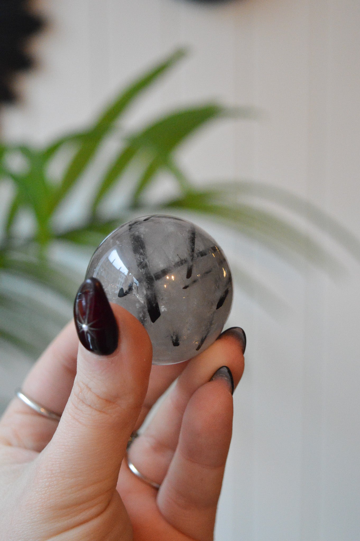 Tourmaline In Quartz Sphere #1