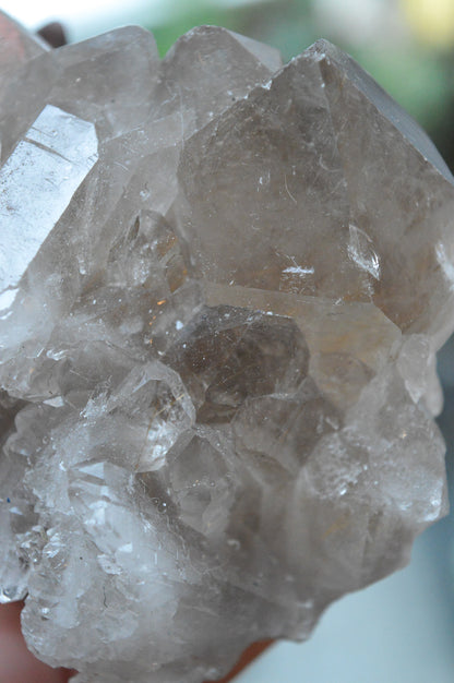 Smokey Quartz With Rutile Cluster