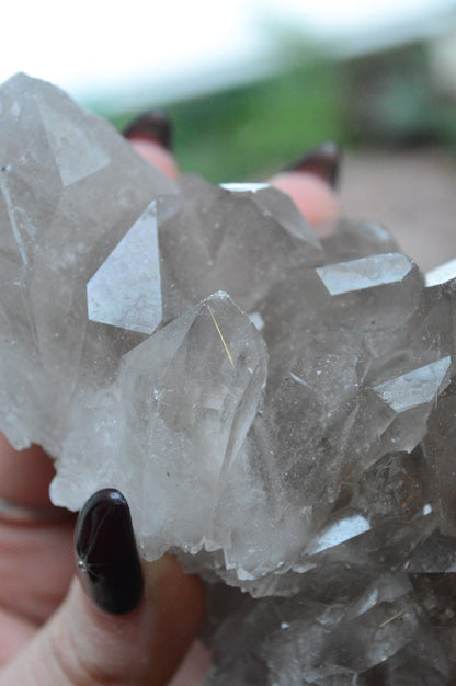 Smokey Quartz With Rutile Cluster