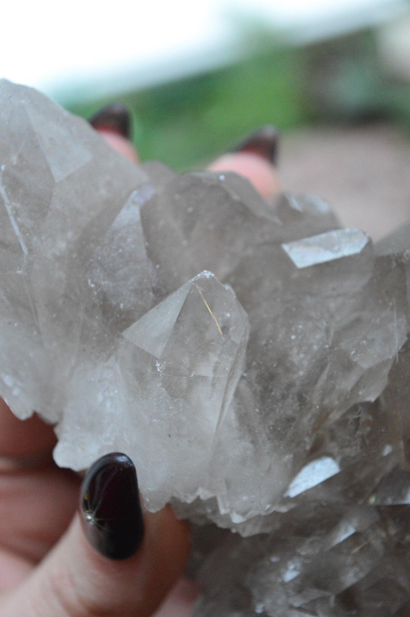 Smokey Quartz With Rutile Cluster