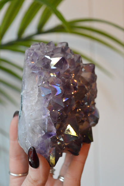 Aura Amethyst Cut Base Cluster