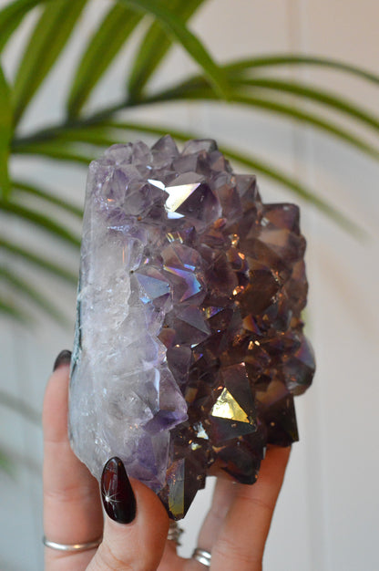 Aura Amethyst Cut Base Cluster