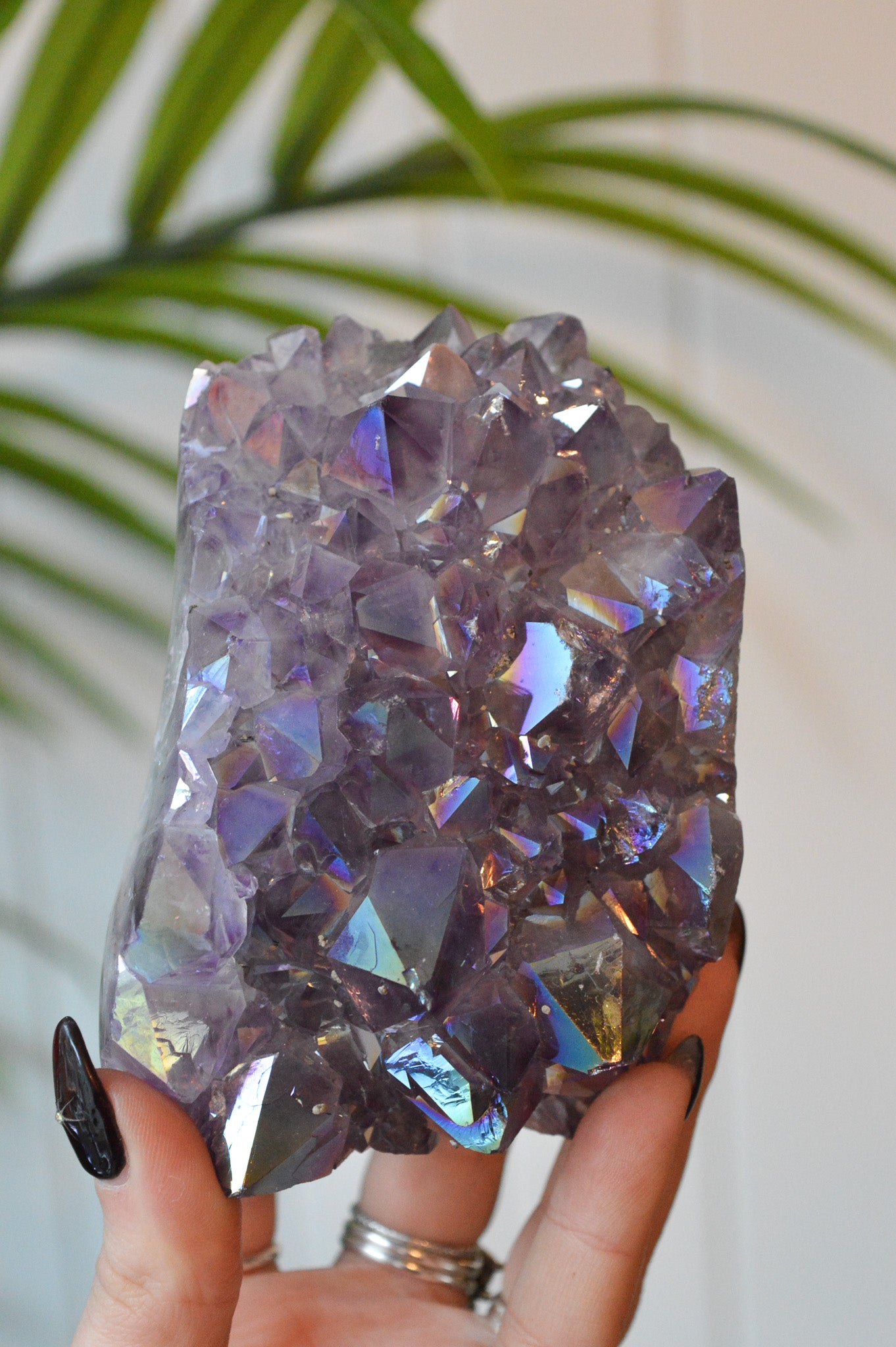 Aura Amethyst Cut Base Cluster