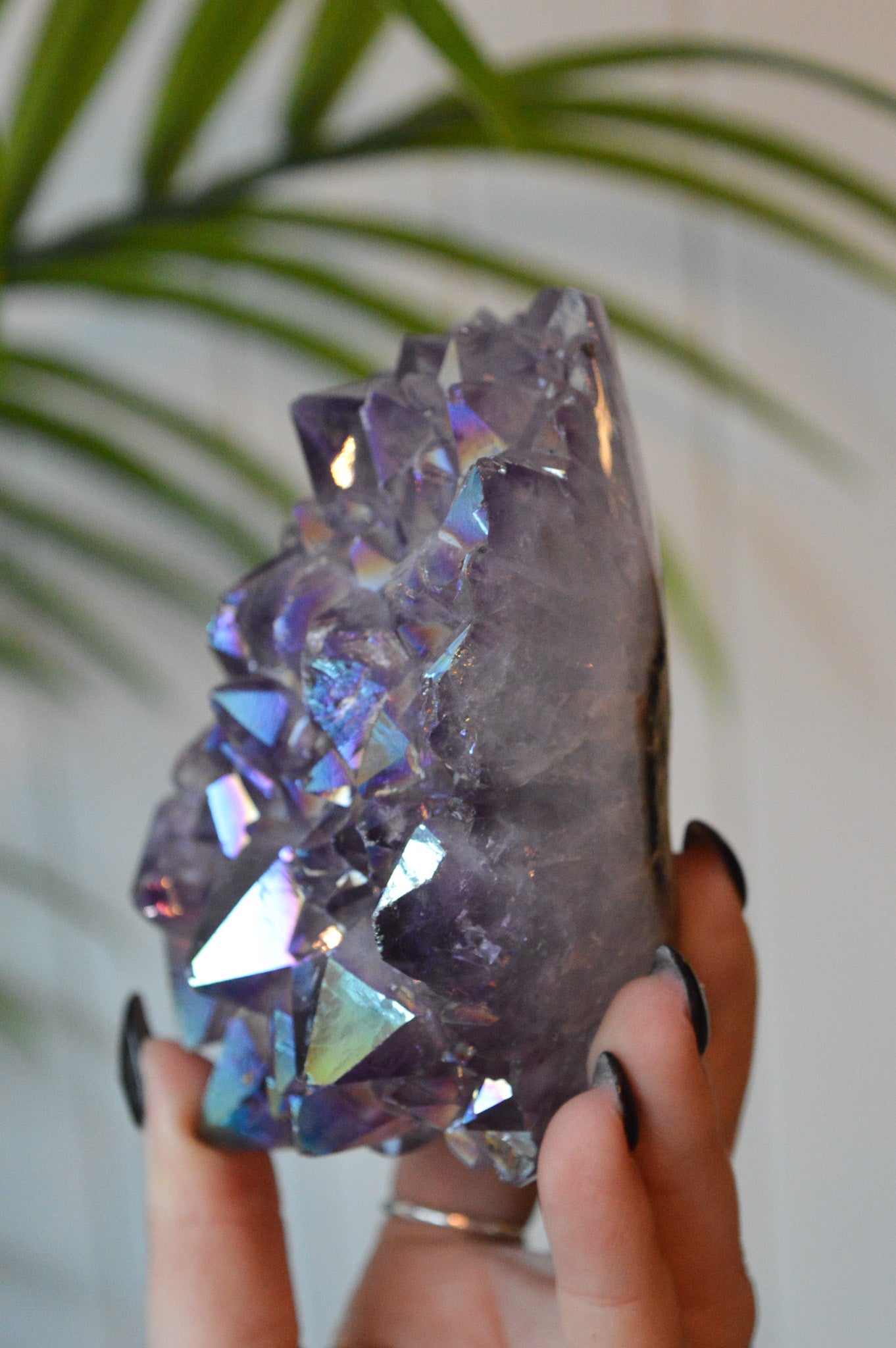 Aura Amethyst Cut Base Cluster