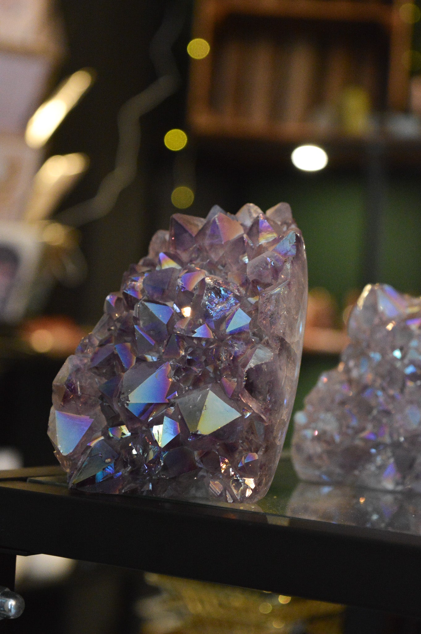 Aura Amethyst Cut Base Cluster