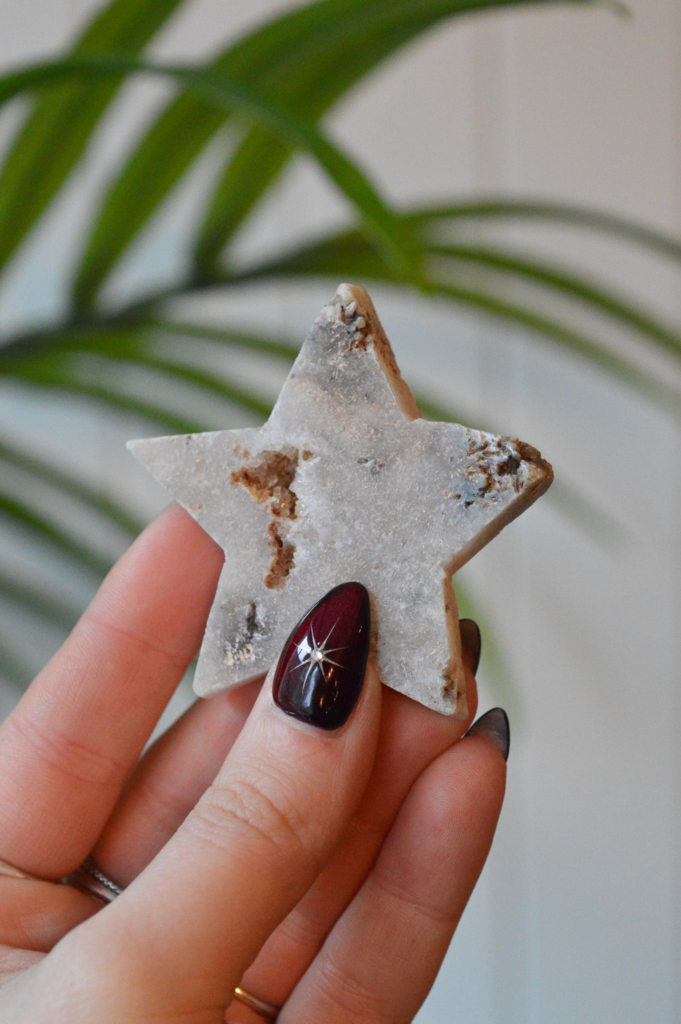 Pink Amethyst Star Slice #1