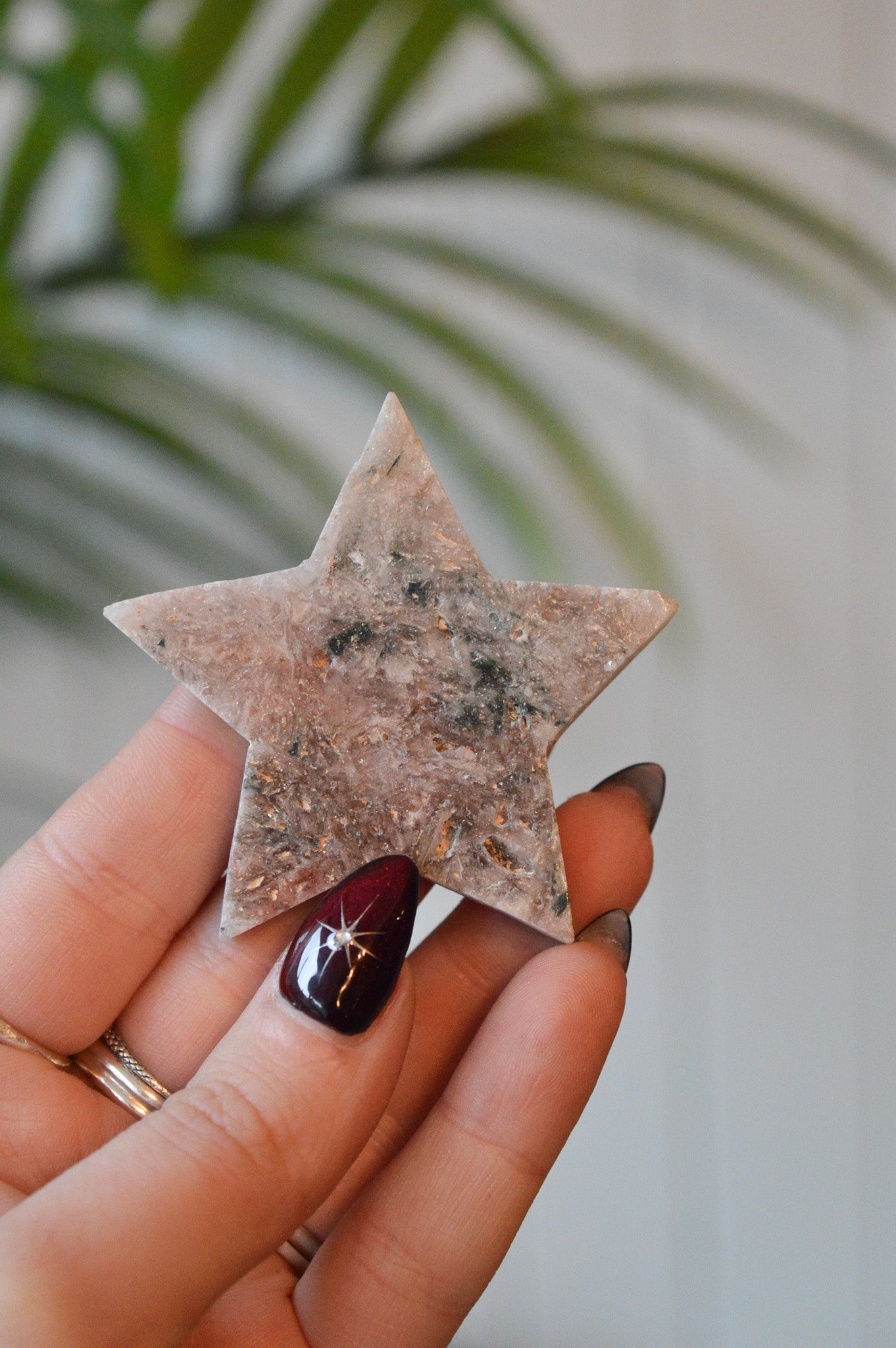 Pink Amethyst Star Slice #2