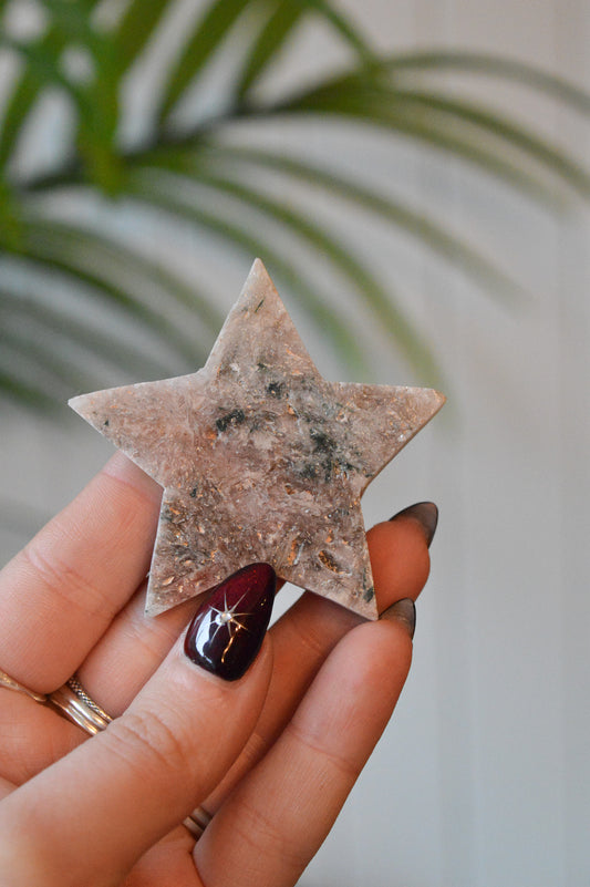 Pink Amethyst Star Slice #2