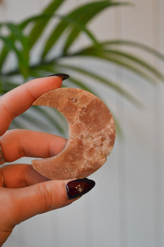 Pink Amethyst Moon Slice #2
