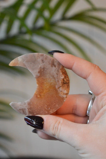 Pink Amethyst Moon Slice #1