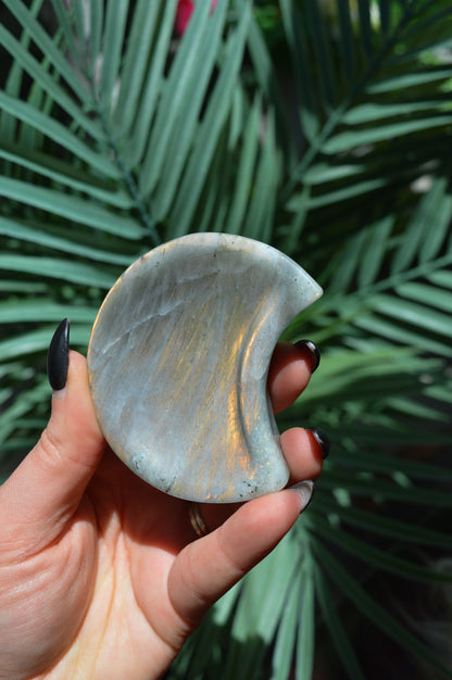 Small Labradorite Moon Dish