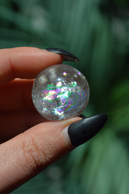 Clear Quartz Sphere With Rainbows