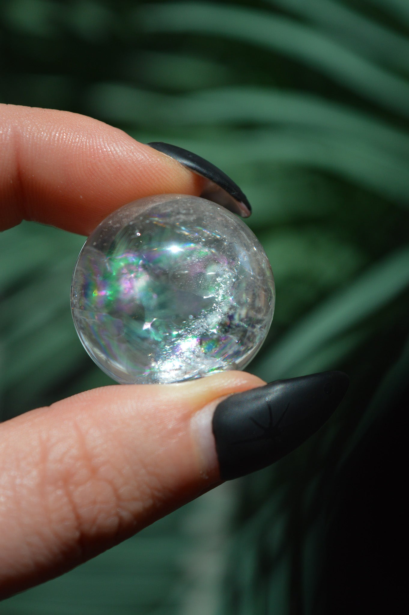 Clear Quartz Sphere With Rainbows