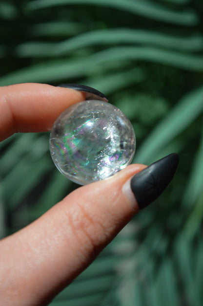 Clear Quartz Sphere With Rainbows