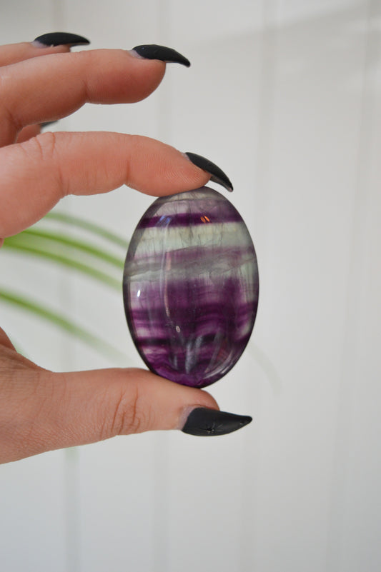 Rainbow Fluorite Palmstone #2