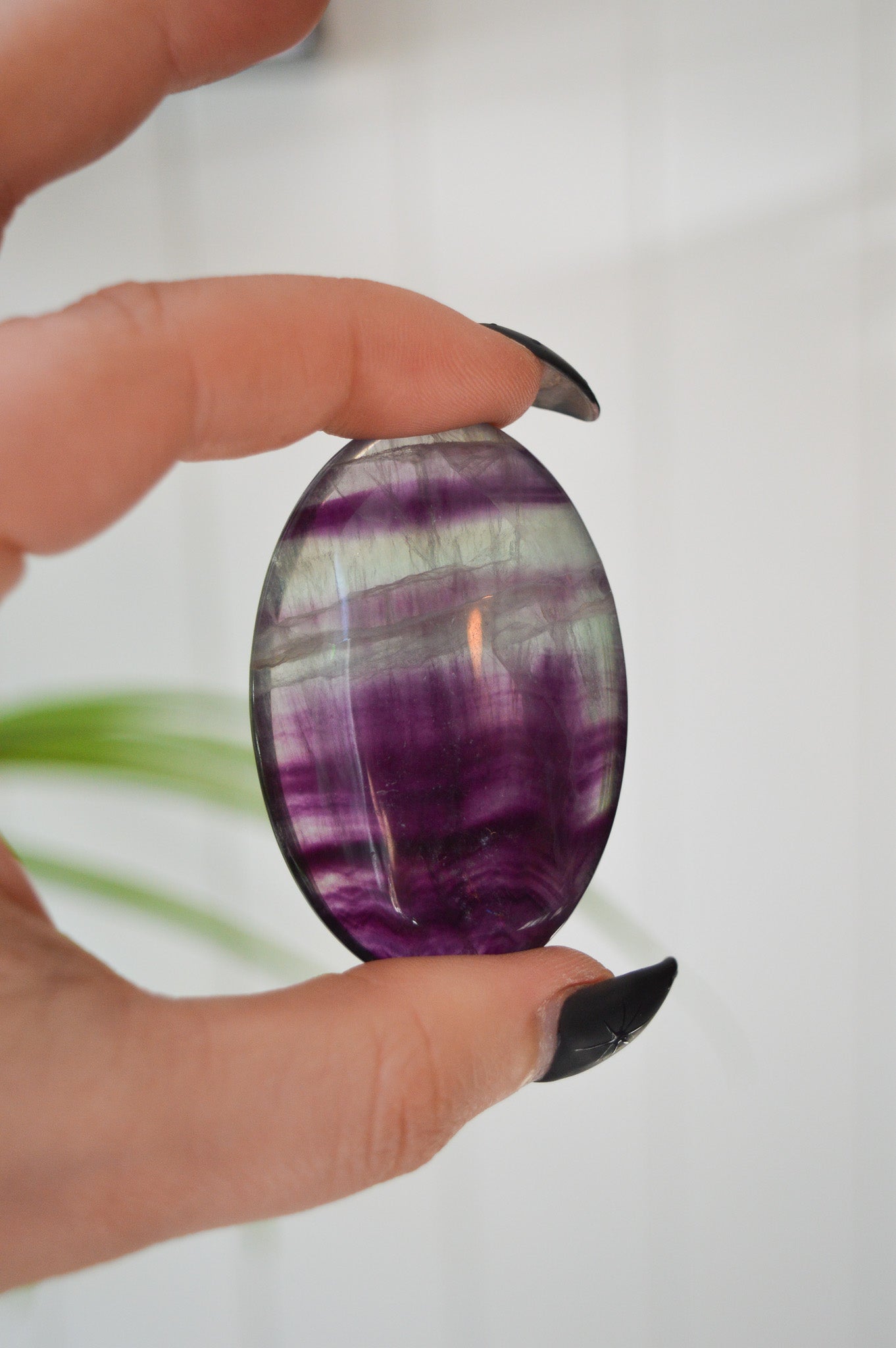 Rainbow Fluorite Palmstone #2