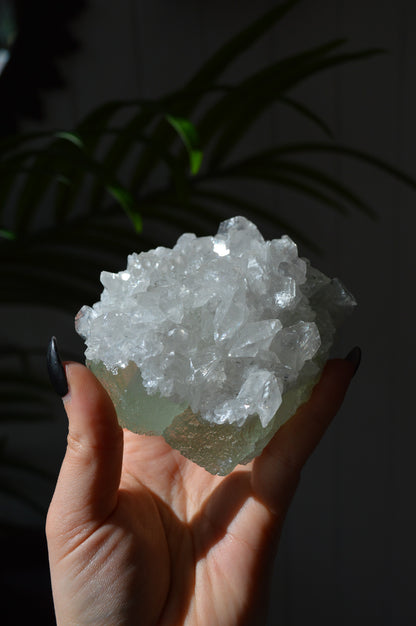 Green Fluorite With "Benz" Calcite Specimen