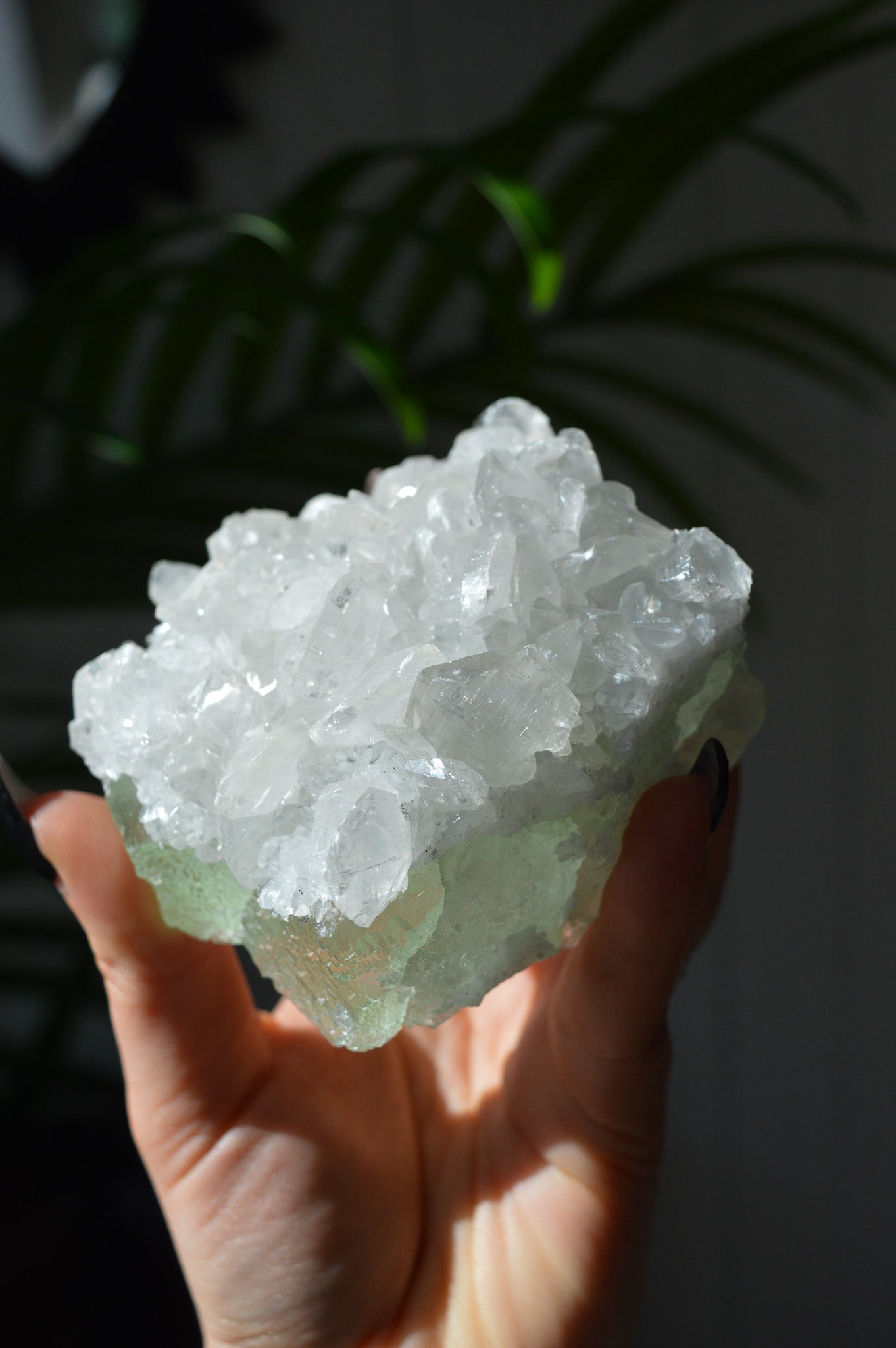 Green Fluorite With "Benz" Calcite Specimen