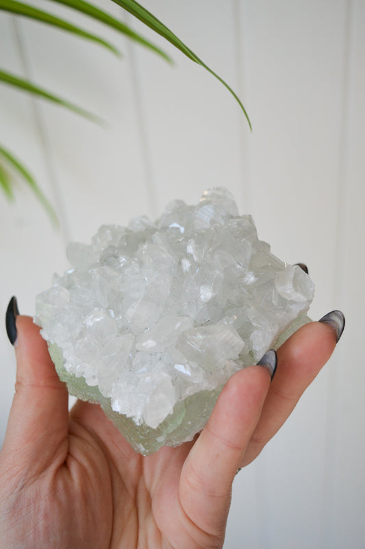 Green Fluorite With "Benz" Calcite Specimen