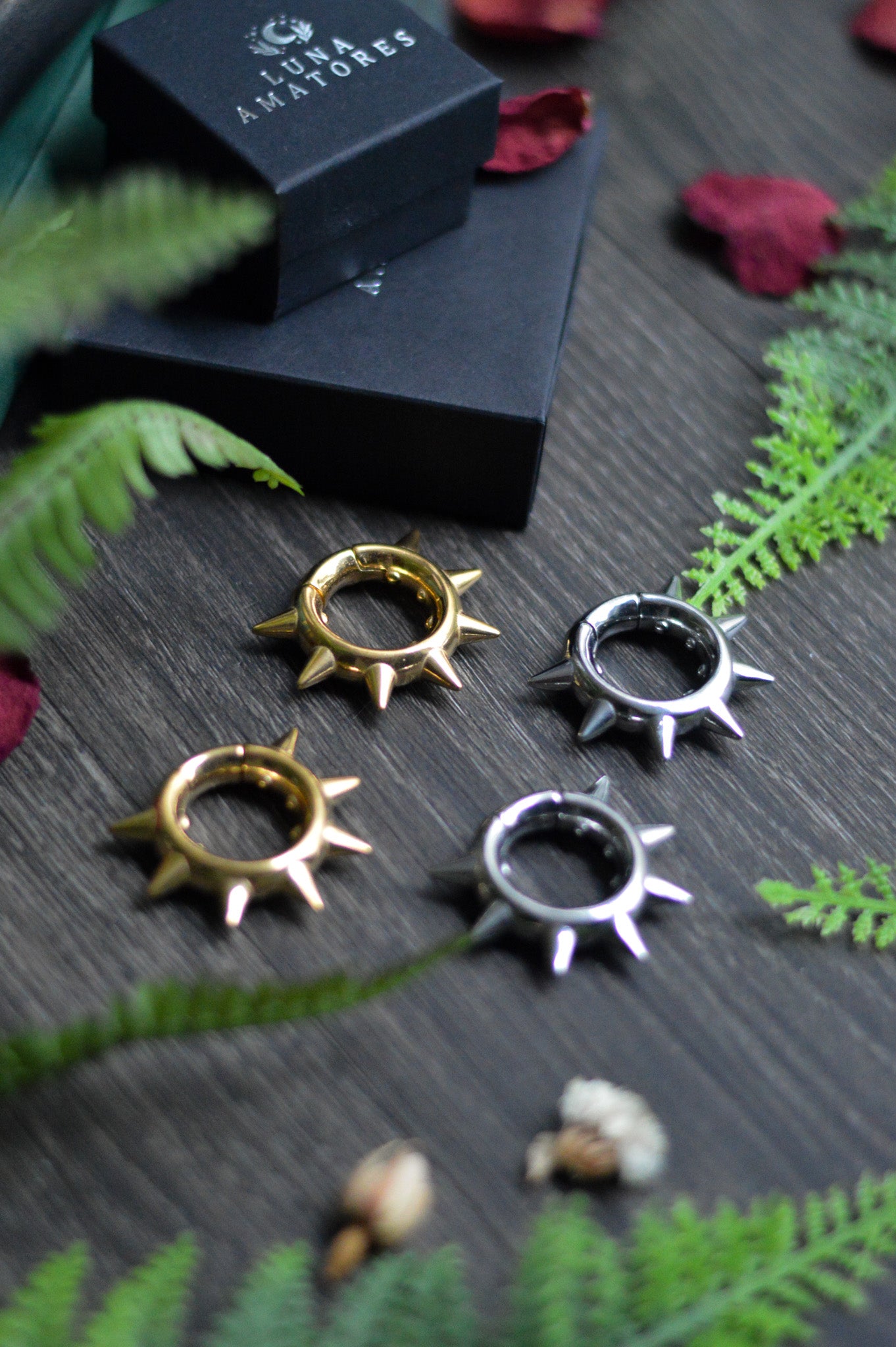 Spiked Hoop Ear Weights