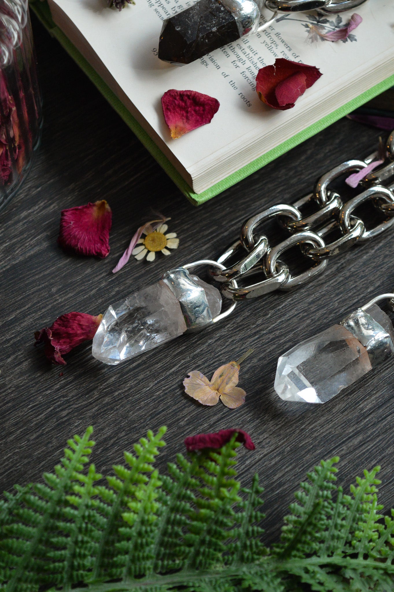Raw Clear Quartz Chunky Chain Necklace