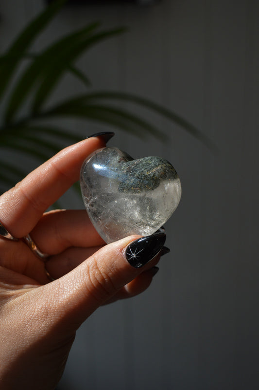Garden Quartz (Lodolite) Heart #1