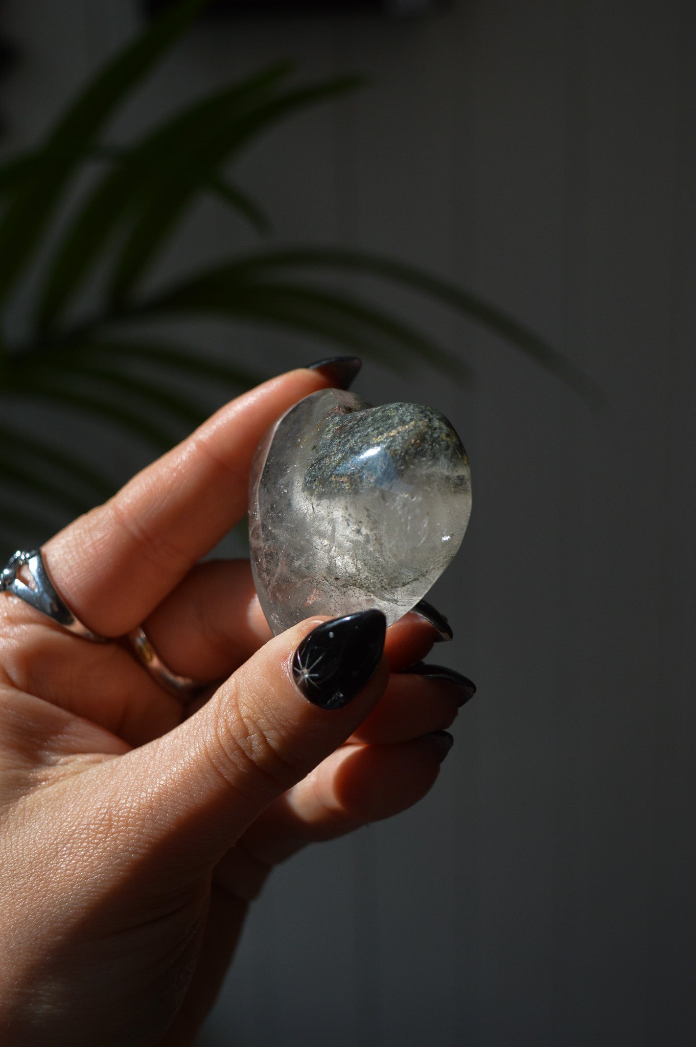 Garden Quartz (Lodolite) Heart #1