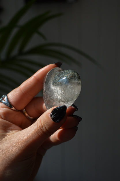 Garden Quartz (Lodolite) Heart #1