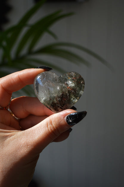 Garden Quartz (Lodolite) Heart #2