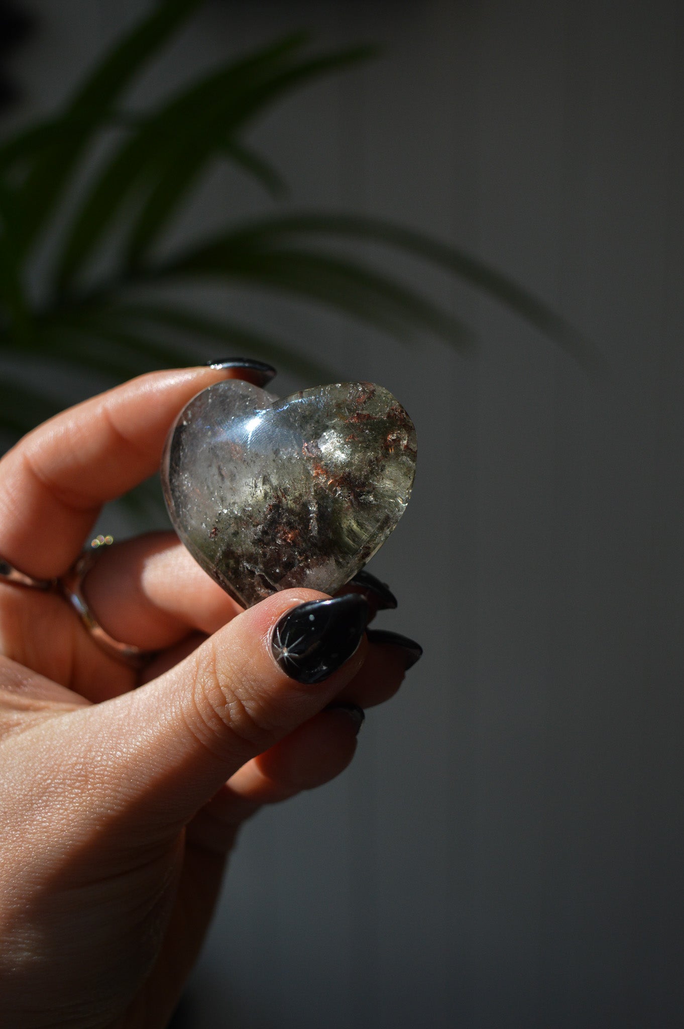 Garden Quartz (Lodolite) Heart #2