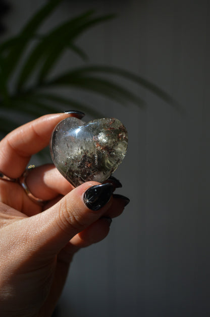 Garden Quartz (Lodolite) Heart #2