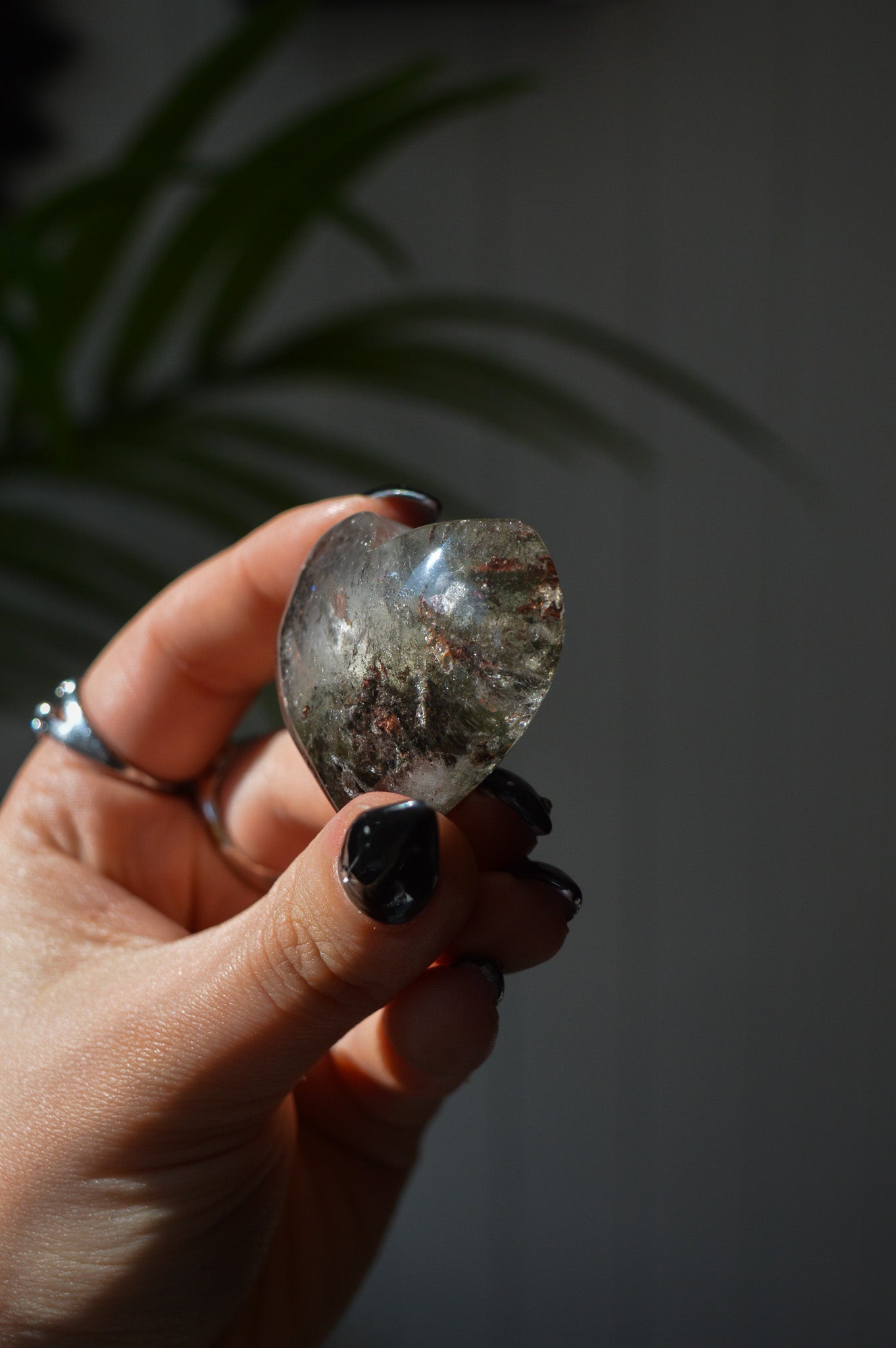 Garden Quartz (Lodolite) Heart #2