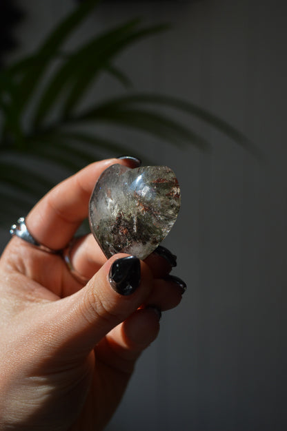 Garden Quartz (Lodolite) Heart #2
