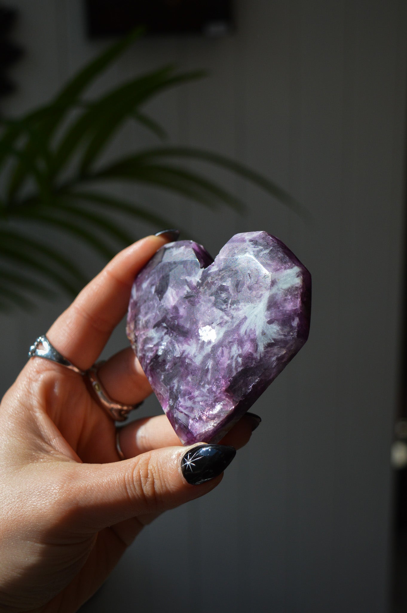 Lepidolite Heart