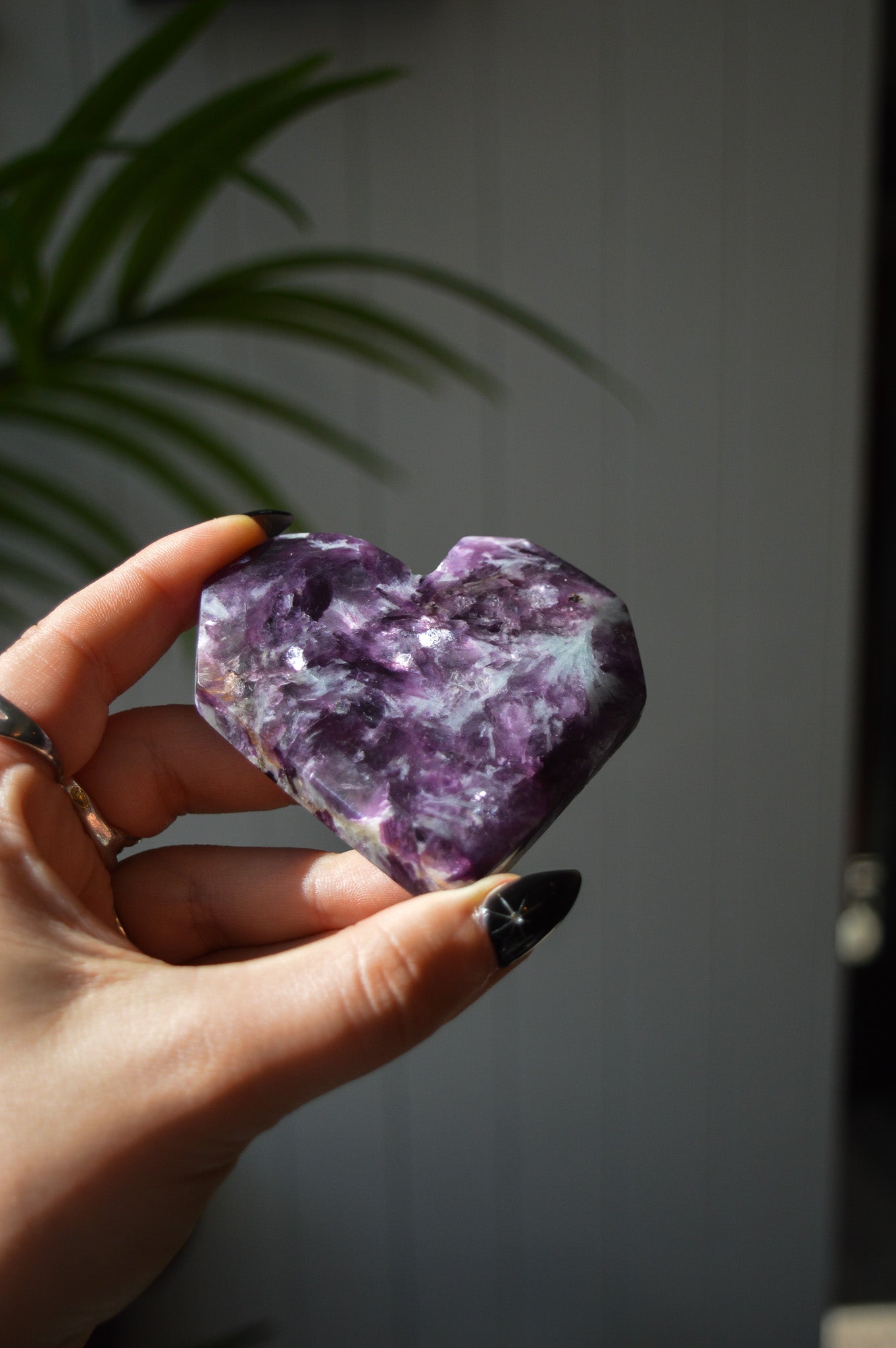 Lepidolite Heart
