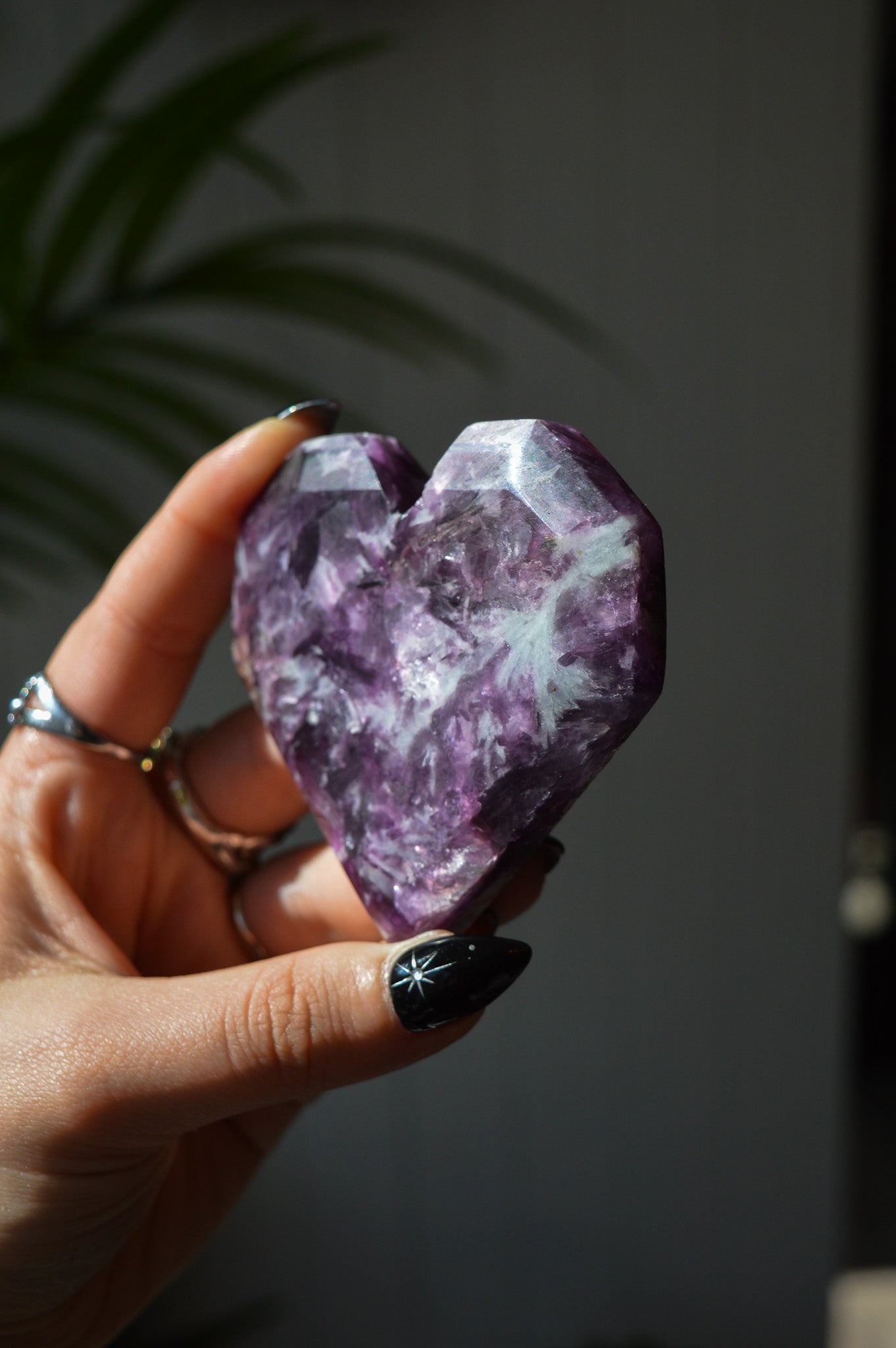 Lepidolite Heart