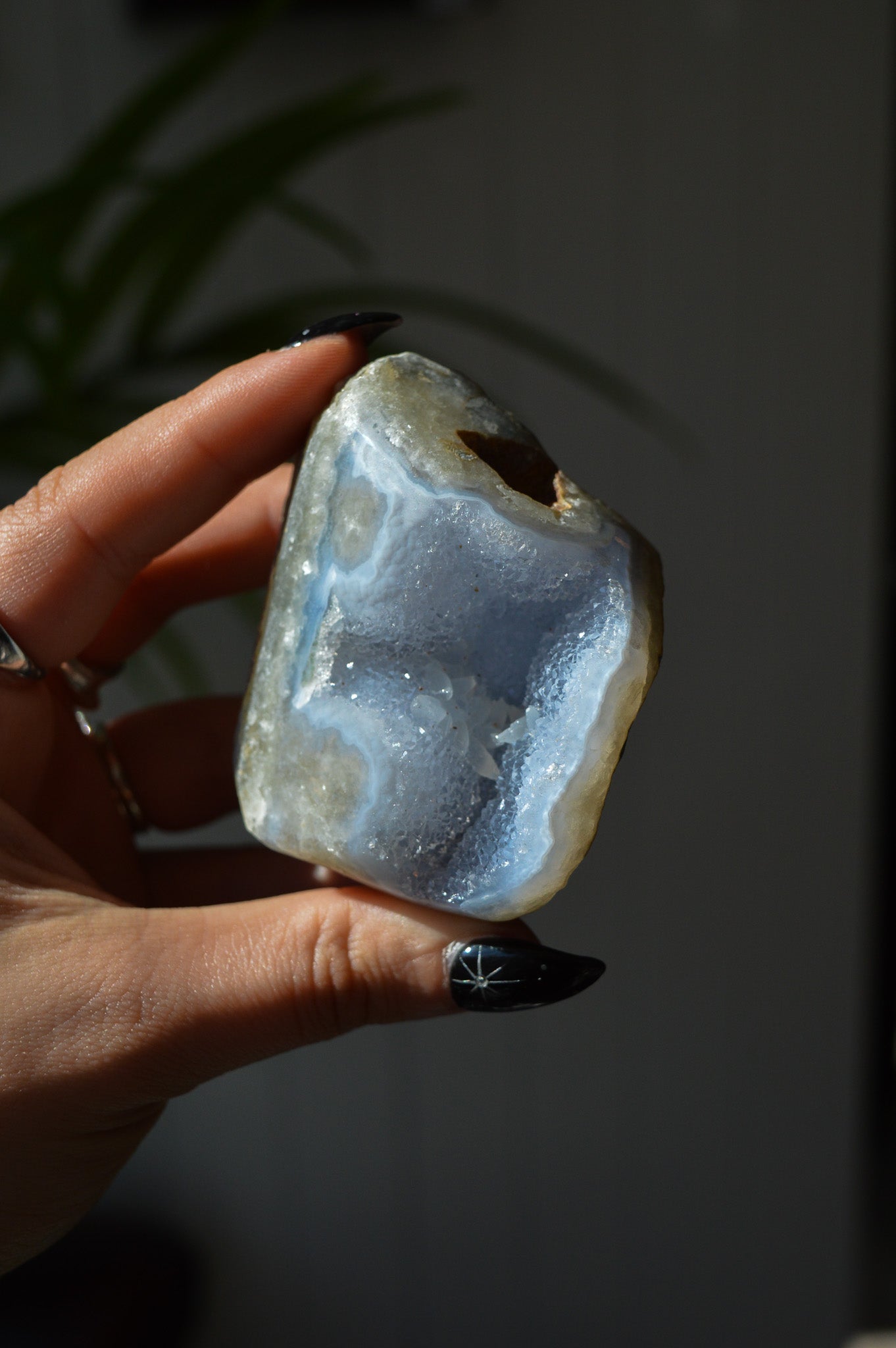 Blue Lace Agate Polished Front Specimen