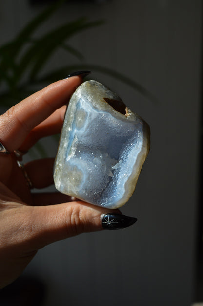 Blue Lace Agate Polished Front Specimen
