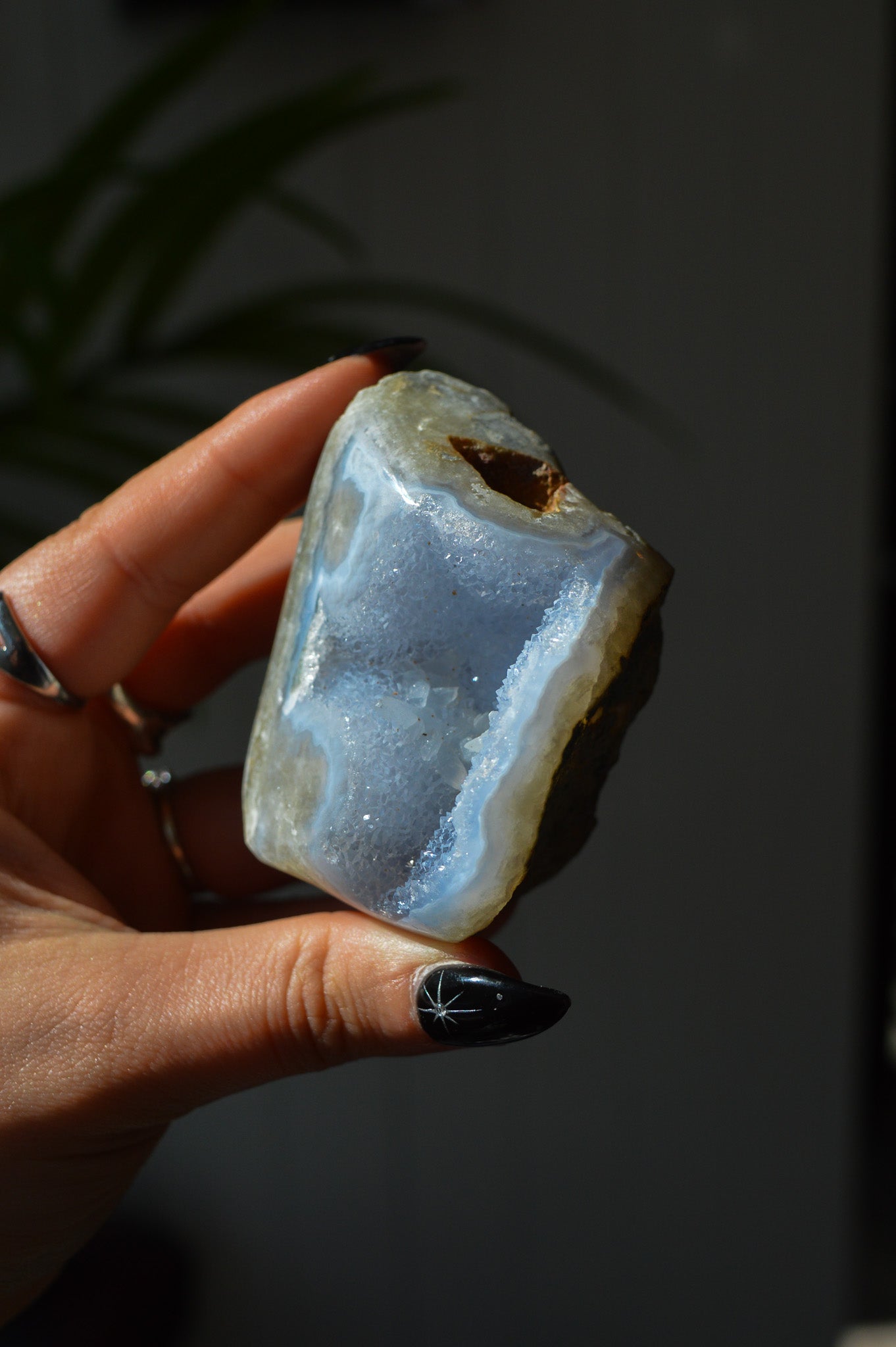 Blue Lace Agate Polished Front Specimen