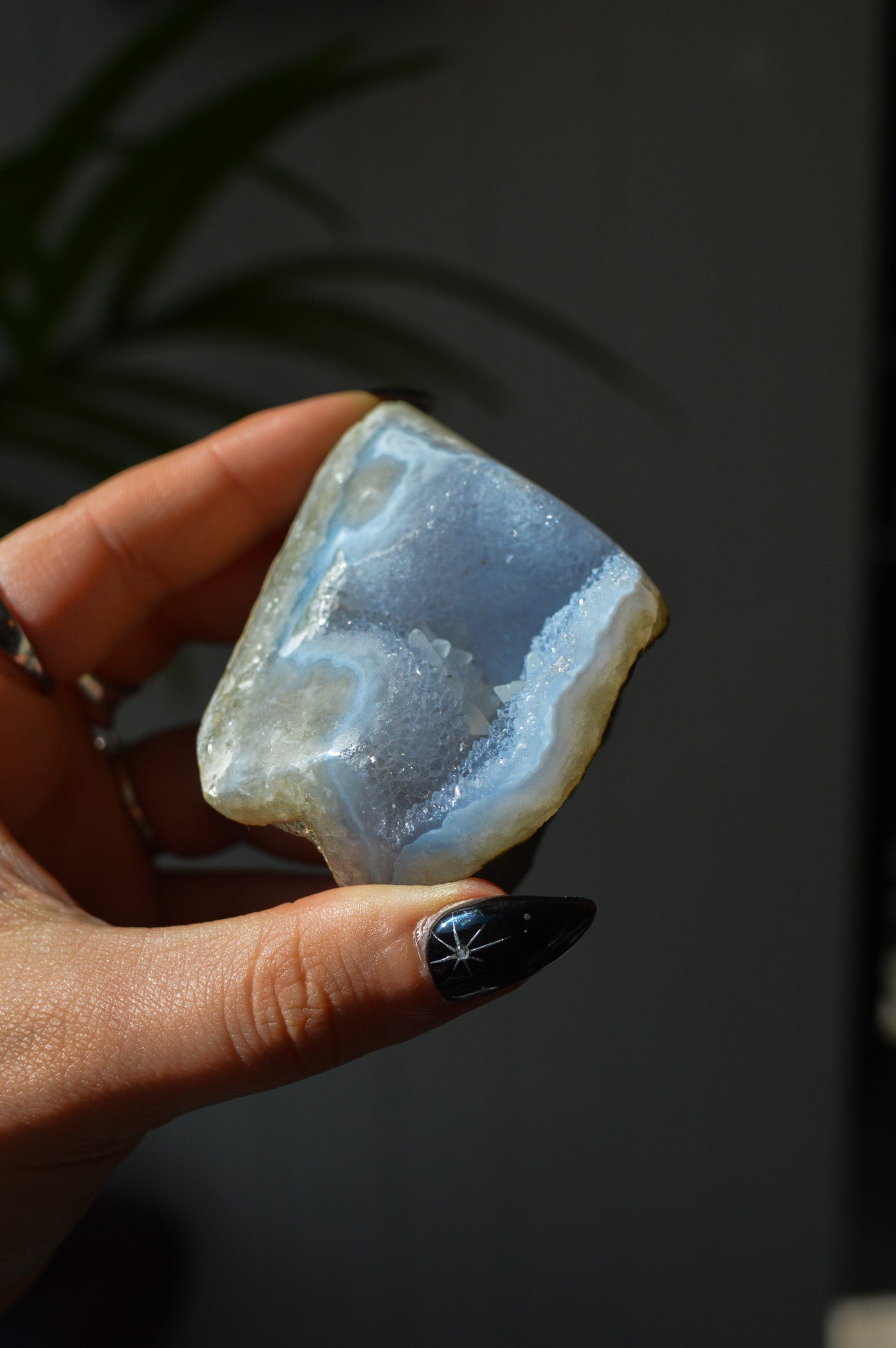 Blue Lace Agate Polished Front Specimen