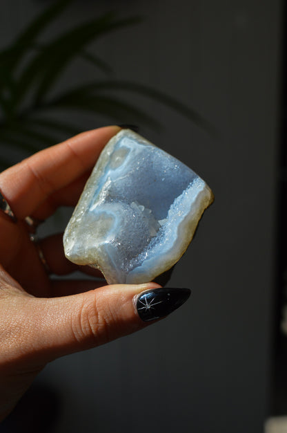 Blue Lace Agate Polished Front Specimen