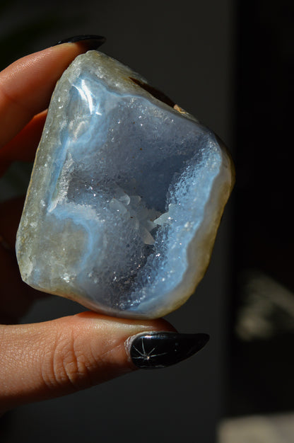 Blue Lace Agate Polished Front Specimen