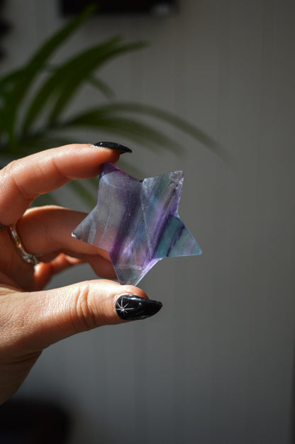 Rainbow Fluorite Star