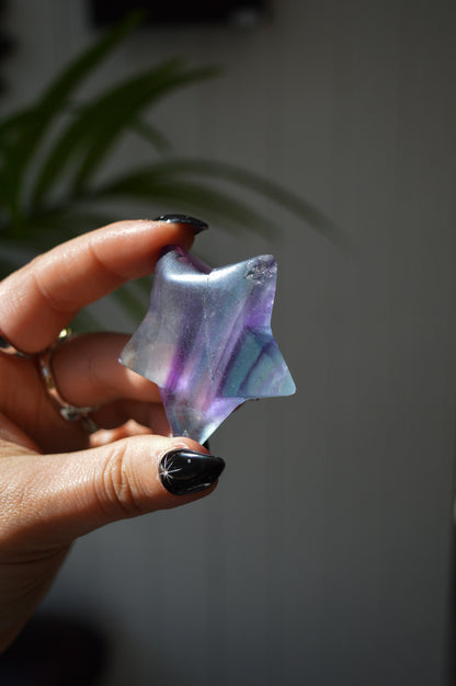 Rainbow Fluorite Star