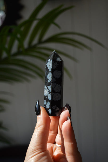 Snowflake Obsidian Point