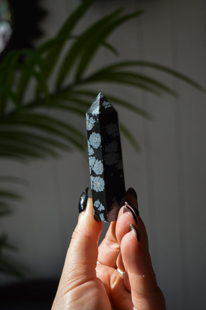 Snowflake Obsidian Point